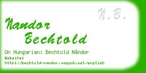 nandor bechtold business card