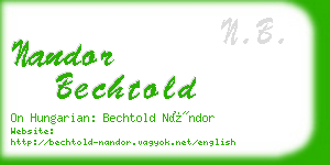 nandor bechtold business card